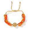 Adjustable Brass Link Bracelets FL7524-3-1