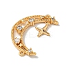 Brass Micro Pave Clear Cubic Zirconia Pendants KK-K378-01G-02-2