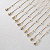 3MM 304 Stainless Steel Round Snake Chain Necklaces for Women Men NJEW-F351-03G-1