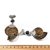 Synthetic Blue Goldstone Fossil Snail Pendants G-F062-09-2
