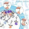 16Pcs 4 Colors Angel Glass Acrylic Pendants HJEW-FS00015-2