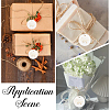 100Pcs Mother's Day Flat Round Gold Stamp Word Happy Mother' Day Hanging Tag DIY-SP0003-88A-5