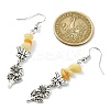 Natural Mixed Stone Chip Dangle Earrings Set for Women EJEW-JE06248-3