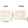 Natural Solid Wood Carved Onlay Applique Craft WOOD-WH0101-60-2