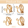 80Pcs 304 Stainless Steel Clip-on Earring Findings STAS-SP0001-25G-2