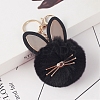 Faux Fur Cat Pendant Keychain ANIM-PW0002-20C-1