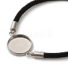 Milan Cord & 304 Stainless Steel Bracelets Making MAK-H004-02D-P01-2