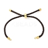Adjustable Round Braided Microfiber Leather Cord Bracelet Making KK-CBAC260-01G-31-1