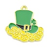 Saint Patrick's Day Alloy Enamel Pendants ENAM-P251-B03-LG-1