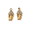 304 Stainless Steel with Rhinestone Pendants STAS-Z157-05G-1
