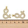 Brass Micro Pave Cubic Zirconia Pendants KK-S526-21G-C-3