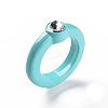 Opaque Acrylic Finger Rings RJEW-T016-06-4