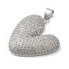 Brass Micro Pave Clear Cubic Zirconia Pendants KK-B094-04P-2