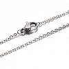 304 Stainless Steel Cable Chain Necklaces NJEW-E026-04P-1