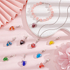 24Pcs 12 Colors Handmade Luminous Lampwork European Dangle Charms PALLOY-AB00086-5