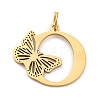 Ion Plating(IP) 201 Stainless Steel Pendants STAS-N103-184G-O-1