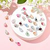 100Pcs 10 Colors Crackle Baking Paint Imitation Jade Glass Charms PALLOY-FS00056-7