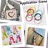 30Pcs 15 Colors Spray Painted Iron Split Key Rings IFIN-SC0001-62-5