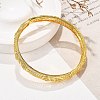 Brass Micro Pave Cubic Zirconia Hinged Bangles for Women BJEW-D313-02G-5