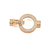 925 Sterling Silver Micro Pave Clear Cubic Zirconia Fold Over Clasps STER-P060-43G-1