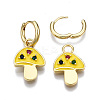 Brass Micro Pave Cubic Zirconia Huggie Hoop Earrings EJEW-T014-27G-05-NF-3