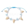 Dyed Natural White Jade Braided Bead Bracelets BJEW-JB10358-02-1