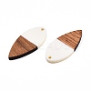 Opaque Resin & Walnut Wood Pendants RESI-N025-031-B05-3