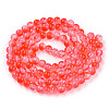 Transparent Crackle Baking Paint Glass Beads X1-DGLA-T003-01B-12-2