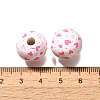 Valentine's Day Element Printed Wood Beads WOOD-R002-01-30-3