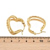 304 Stainless Steel Triple Heart Hoop Earrings EJEW-I320-27G-02-5