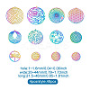 48Pcs 12 Style 201 Stainless Steel Filigree Pendants STAS-FW0001-15-8