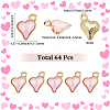 64Pcs Glass Charms FIND-SC0015-33B-2