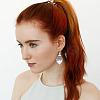 ANATTASOUL 3 Pairs 3 Style Bohemia Teardrop & Flat Round & Triangle Alloy Geometry Dangle Earrings for Women EJEW-AN0002-25-6