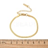 304 Stainless Steel Snake Chain Bracelets for Women Men STAS-S157-36B-G-5