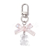 Acrylic Bowknot & Bear Pendant Decorations HJEW-JM02547-2