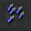Bullet Imitation Jade Glass Pointed Pendants G-F295-01D-3