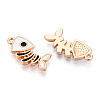 Alloy and Enamel Pendants ENAM-T021-33B-G-2