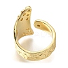 Fishtail Rack Plating Brass Micro Pave Cubic Zirconia Open Cuff Rings for Women RJEW-M022-06G-01-3