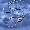 Tarnish Resistant Trendy Men's 304 Stainless Steel Snake Chain Necklaces NJEW-M065-A-01-1