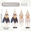 2Pairs 2 Colors Feather Chandelier Earrings EJEW-TA0001-81D-3