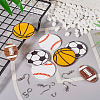 DIY Sport Ball Theme Acrylic Dangle Earrings Making Kit DIY-TA0009-19-6