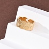 304 Stainless Steel Open Cuff Rings for Women RJEW-K309-27G-3