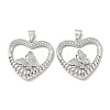 Rack Plating Brass Micro Pave Cubic Zirconia Pendants KK-F869-17P-1
