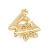 Brass Crystal Rhinestone Letter Links Connector Charms KK-S395-06G-W-2