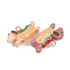 Alloy Enamel Pendants ENAM-A012-01G-3
