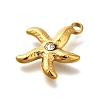 Ion Plating(IP) 304 Stainless Steel Rhinestone Pendants STAS-A104-16G-01-2