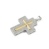 Brass Micro Pave Cubic Zirconia Pendants KK-S528-04GP-2