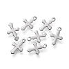 Non-Tarnish 304 Stainless Steel Tiny Cross Charms STAS-K195-16P-1