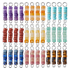 36Pcs 9 Styles Natural Mixed Gemstone Heishi Beaded Connector Charms PALLOY-FH00063-1