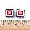 Baking Paint Glass Enamel Beads LAMP-S079-14F-4